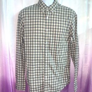 NWT J. Crew Gray Plaid Men’s Button-Down Shirt